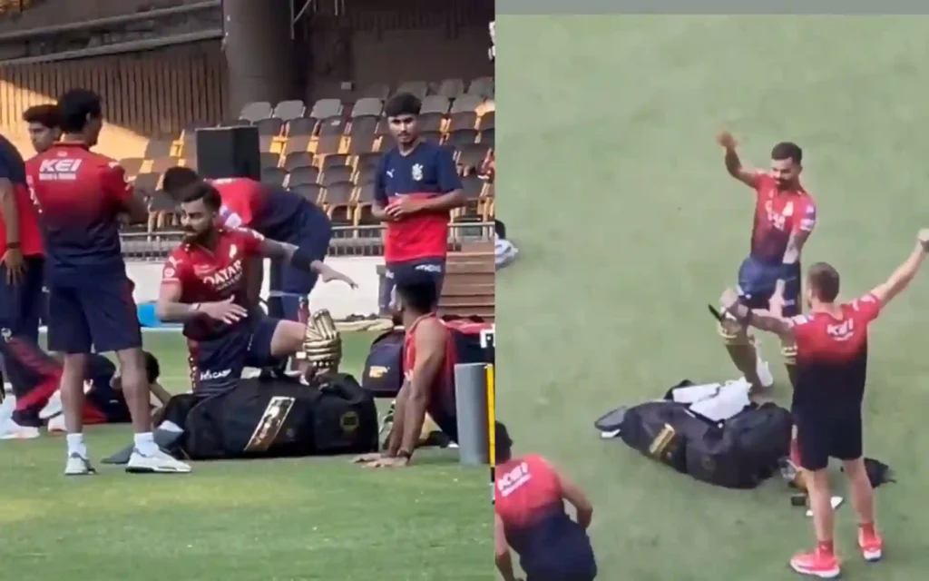Virat Kohli, IPL 2025, RCB, RCB Unbox, RCB practice session, IPL news, Kohli dance video, Rajat Patidar captain, Kolkata Knight Riders, IPL 2025 opener