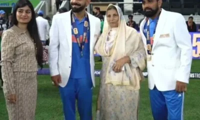 Virat Kohli touching Mohammed Shami’s mother’s feet after Champions Trophy 2025 win