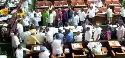 BJP protests against Karnataka Congress government over panel appointments