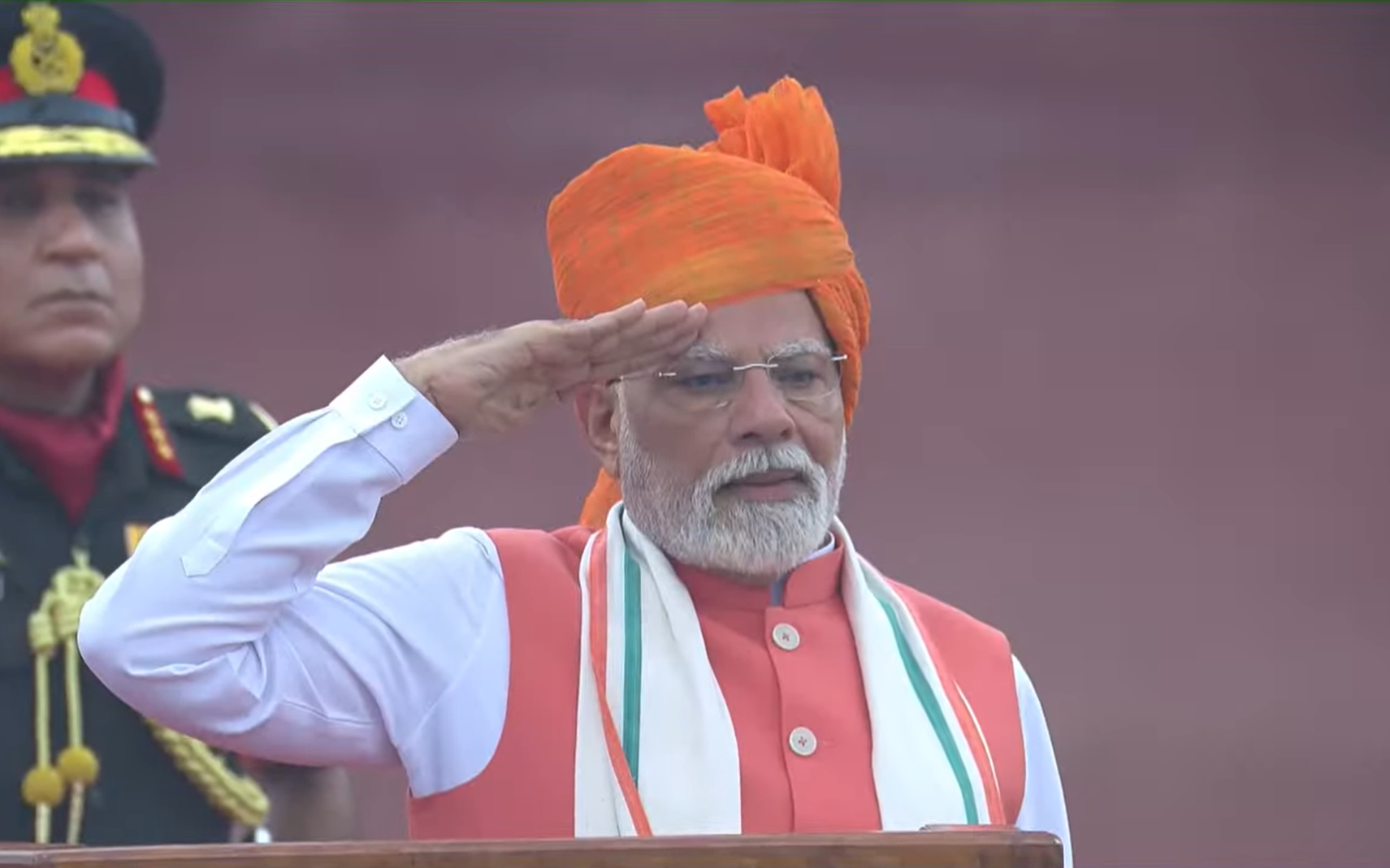 PM Modi addressing the nation on Independence Day 2025 from Red Fort