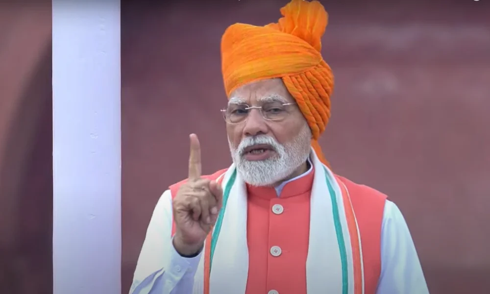 PM Modi addressing the nation from Red Fort on Independence Day