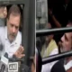 Image shows Rahul Gandhi and fellow MPs being detained in Delhi Police buses