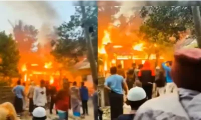 hindu houses set on fire in bangladesh