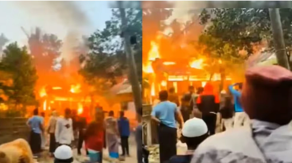 hindu houses set on fire in bangladesh