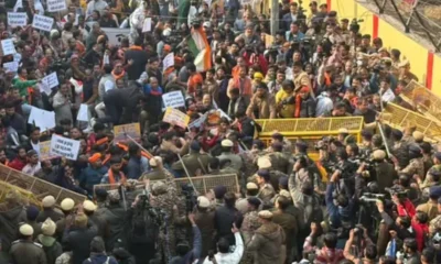 Protests outside Bangladesh High Commission in Delhi over lynching of Hindu youth in Bangladesh