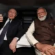 Vladimir Putin rides in Indian PM Narendra Modi's car on India visit