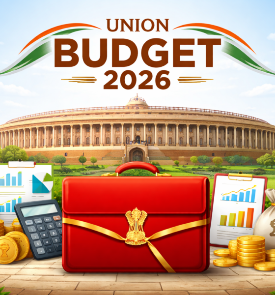 Finance Minister Nirmala Sitharaman arrives to present Union Budget 2026
