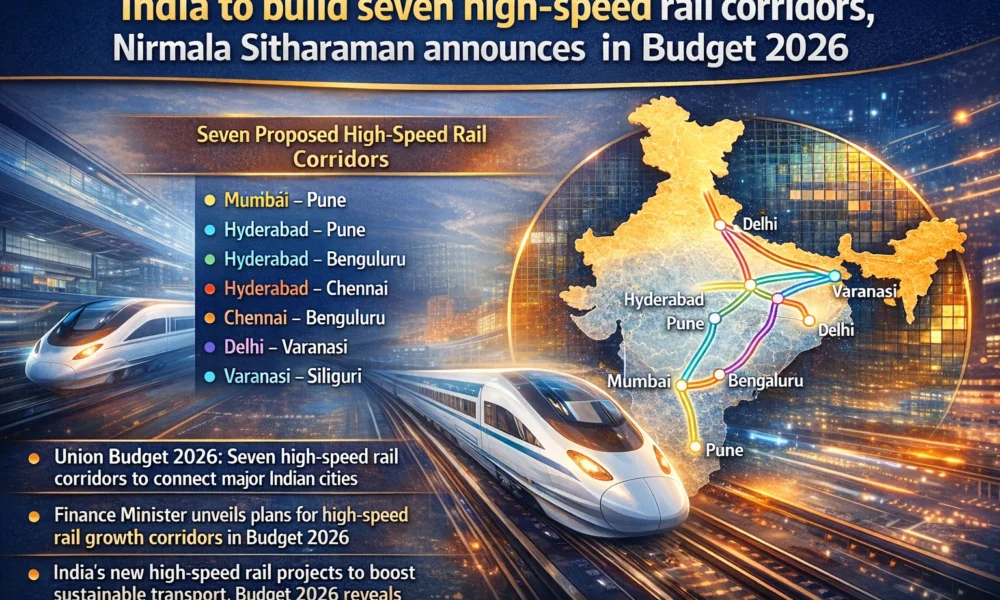 India to build seven high-speed rail corridors, Finance Minister announces
