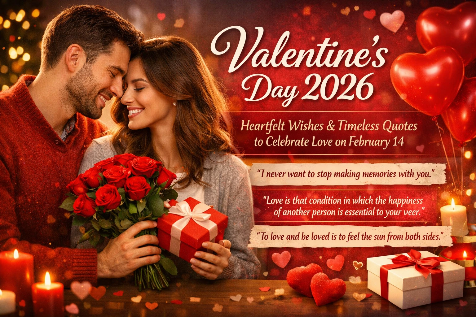 Valentine's Day 2026: wishes, messages and quotes to share with your loved one