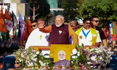 PM Modi holds roadshow in Puducherry