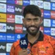 Praful Hinge bowling for Sunrisers Hyderabad in IPL